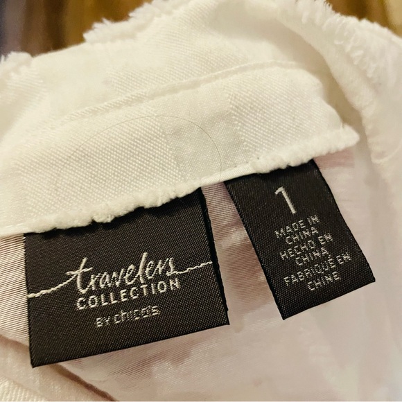 Chico’s Travelers Geometric Button Up Shirt - Picture 7 of 9